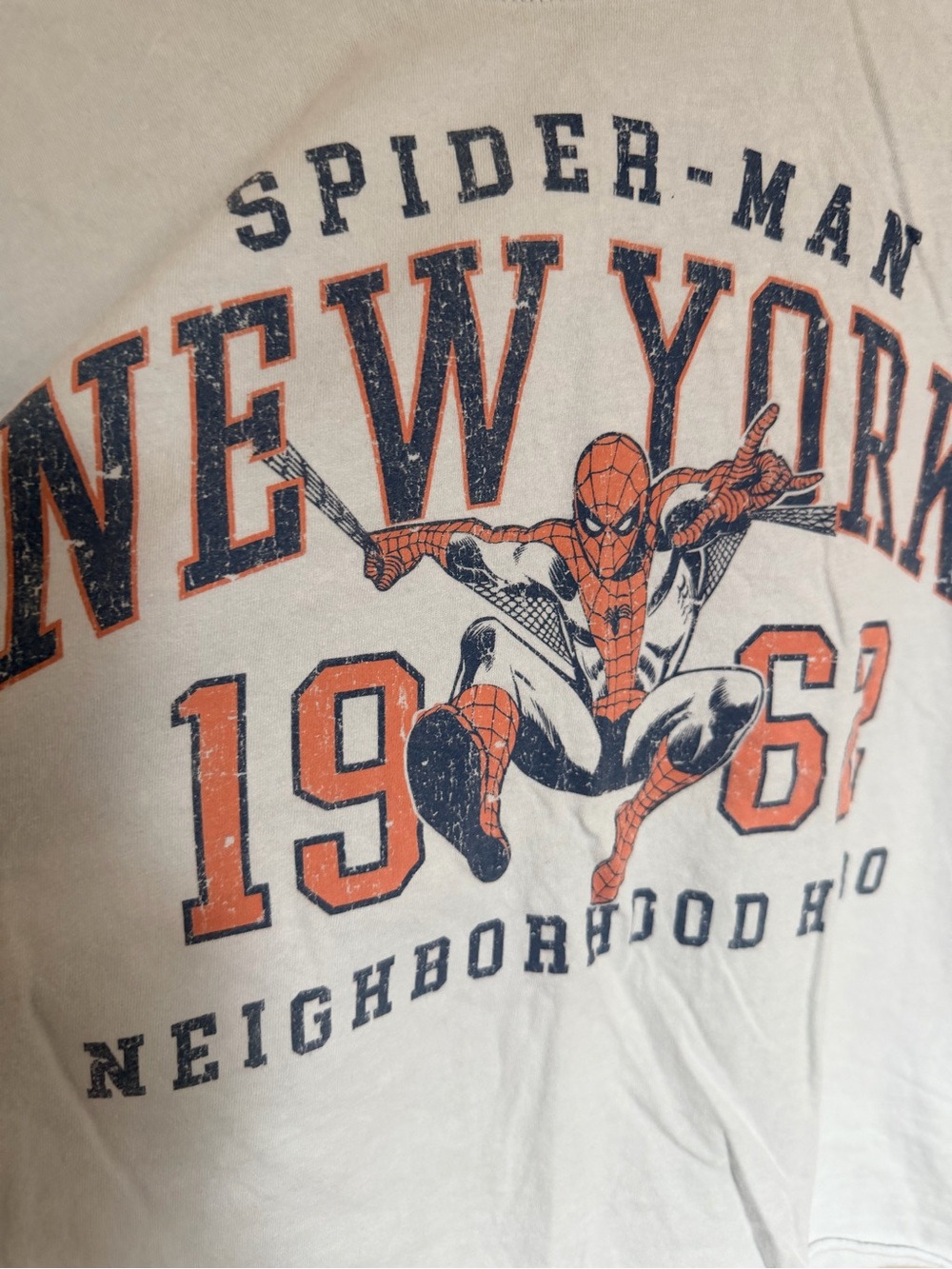 Marvel Spider-Man New York 1962 Graphic T-Shirt White XL